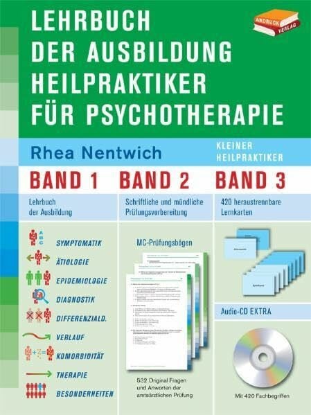Lehrbuch der Ausbildung Heilpraktiker: 3 Bände: Lehrbuch der Ausbildung; Schriftliche und mündliche Prüfungsvorbereitung; 420 heraustrennbare Lernkarten