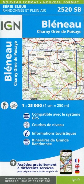 Bléneau. Charny Orée de Puisaye 1:25 000