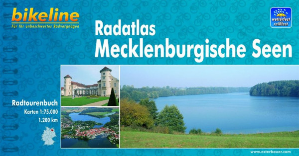 bikeline Radtourenbuch, Radatlas Mecklenburgische Seen, wetterfest/reißfest
