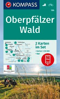 KOMPASS Wanderkarten-Set 186 Oberpfälzer Wald (2 Karten) 1:50.000