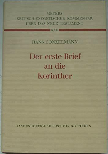 Kritisch-exegetischer Kommentar über das Neue Testament, Bd.5, Der erste Brief an die Korinther