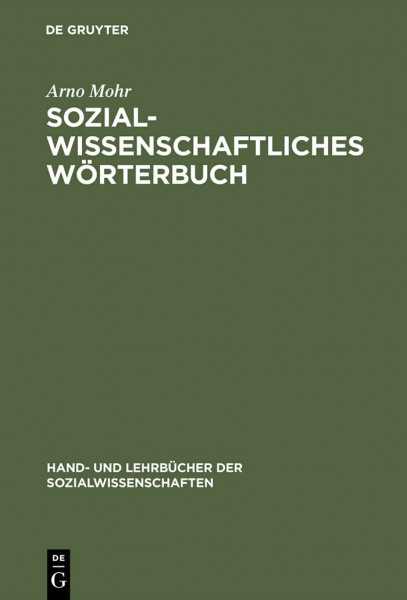 Sozialwissenschaftliches Wörterbuch: Englisch–Deutsch, Deutsch–Englisch (Hand- und Lehrbücher der Sozialwissenschaften)
