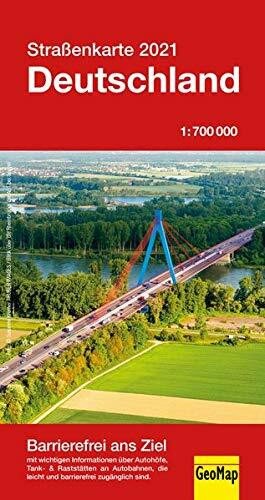Straßenkarte 2021 Deutschland 1:700 000