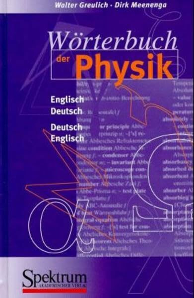 Wörterbuch der Physik, Buch: Deutsch - Englisch / Englisch - Deutsch