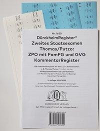 DürckheimRegister® ZPO-THOMAS-PUTZO-2. Staatsexamen KOMMENTAR-Register (2020)