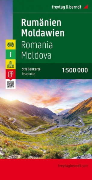 Rumänien, Moldawien 1 : 500 000. Autokarte