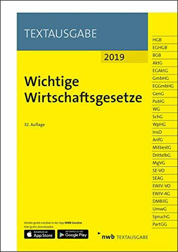 Wichtige Wirtschaftsgesetze: Mit Online-Zugang (NWB-Textausgaben)