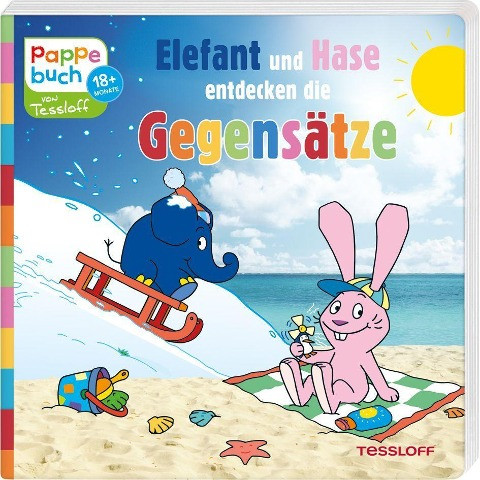 Elefant und Hase entdecken die Gegensätze.