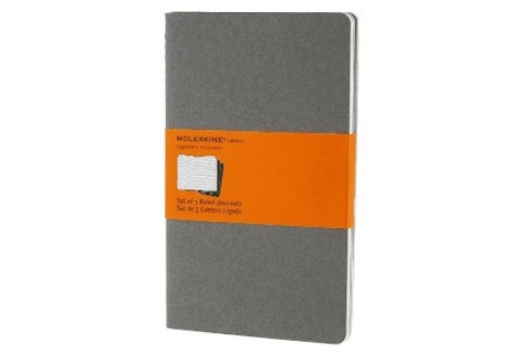 Moleskine Pebble Grey Ruled Cahier Large Journal (3 Set)