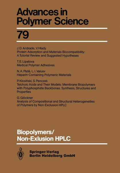 Biopolymers/Non-Exclusion HPLC (Advances in Polymer Science, Band 79)