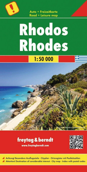 Rhodos, Autokarte 1:50.000: Toeristische wegenkaart 1:150 000