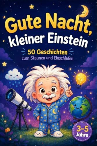 Gute Nacht, kleiner Einstein: 50 ruhige Geschichten zum Einschlafen, Staunen und Verstehen – für Kinder von 3 bis 5 Jahren