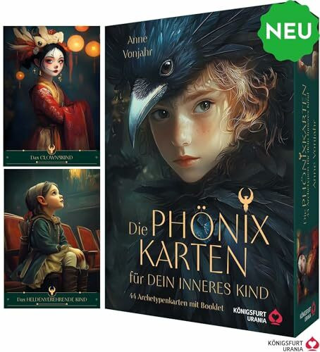 Die Phönixkarten für dein Inneres Kind - 44 Archetypenkarten und 192-seitiges farbiges Booklet