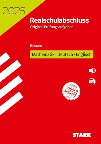 STARK Original-Prüfungen Realschulabschluss 2025 - Mathematik, Deutsch, Englisch - Hessen