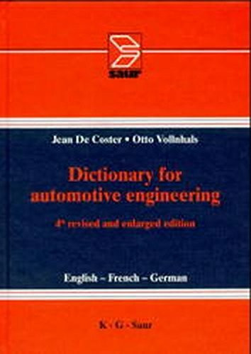 Dictionary for automotive engineering: English-French-German