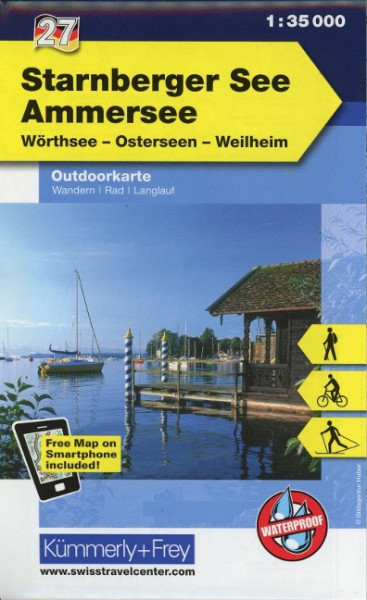 KuF Deutschland Outdoorkarte 27 Starnberger See - Ammersee 1 : 35.000
