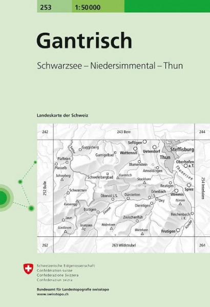 Swisstopo 1 : 50 000 Gantrisch