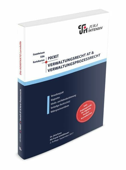 Pocket Allgemeines Verwaltungsrecht & Verwaltungsprozessrecht: Grundwissen - Fälle - Klausurhinweise - 48 Karteikarten (Pocket / Die kompakte Lernhilfe)
