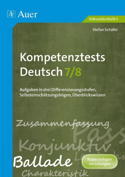 Kompetenztests Deutsch, Klasse 7/8