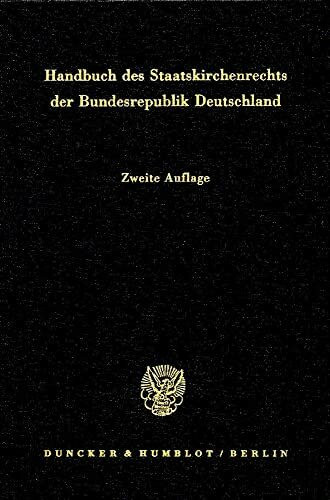 Handbuch des Staatskirchenrechts der Bundesrepublik Deutschland. 2. Bd.