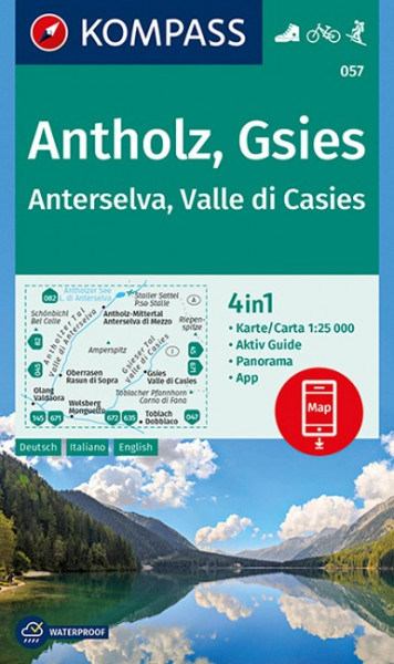 KOMPASS Wanderkarte Antholz, Gsies, Anterselva, Valle di Casies 1:25 000