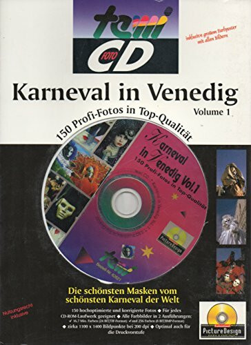 Karneval in Venedig, Volume 1. Hochoptimierte Bilder - In 24-Bit - Farbtiefe (16,7 Mill. Farben) und 8-Bit-Farbtiefe (256 Farben) - Für die Druckvorstufe geeignet