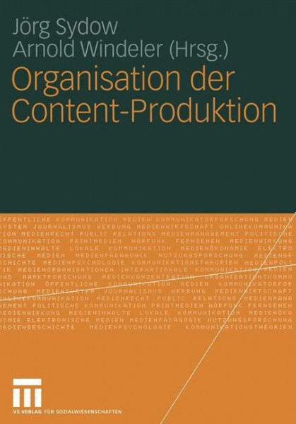 Organisation der Content-Produktion