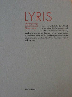 Lyris: Deutschsprachige Dichterinnen und Dichter in Israel