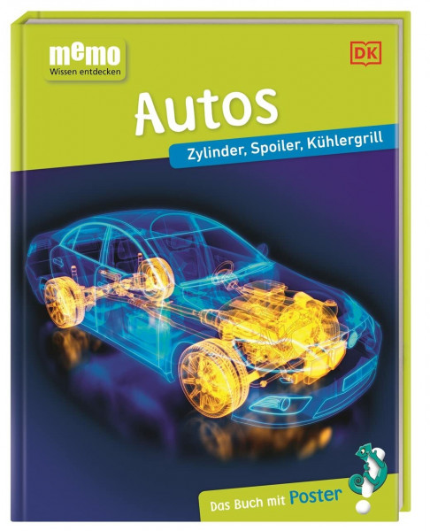 memo Wissen entdecken. Autos: Zylinder, Spoiler, Kühlergrill. Das Buch mit Poster!
