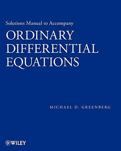 Solutions Manual to Accompany Ordinary Differential Equations