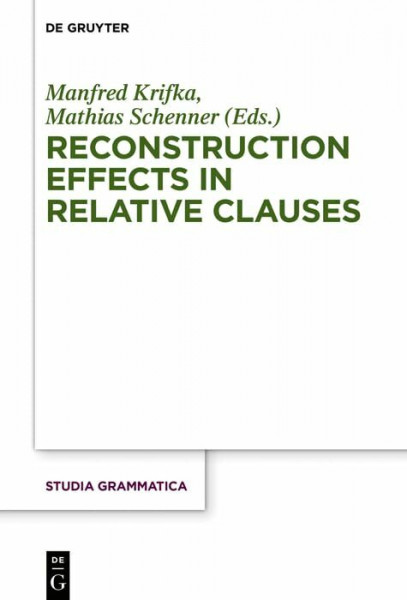 Reconstruction Effects in Relative Clauses (Studia grammatica, 75)