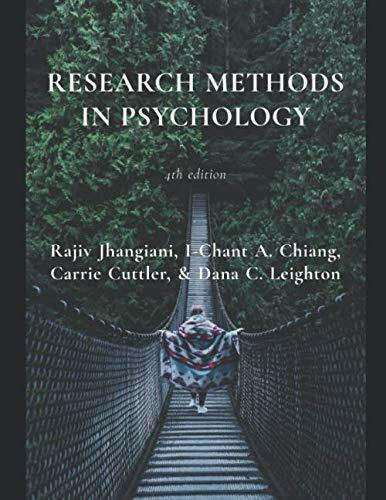 Research Methods in Psychology: 4th edition