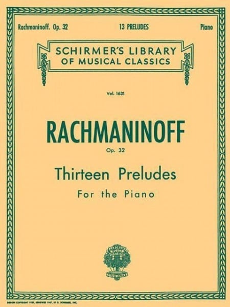 13 Preludes, Op. 32: Schirmer Library of Classics Volume 1631 Piano Solo