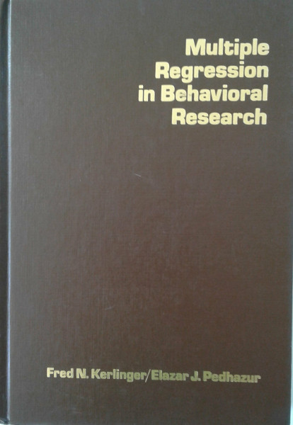 Multiple Regression in Behavioral Research