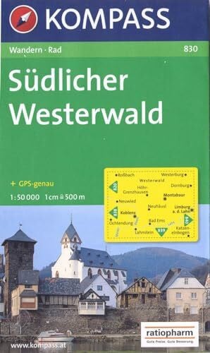 Südlicher Westerwald: Wandern / Rad. GPS-genau. 1:50.000