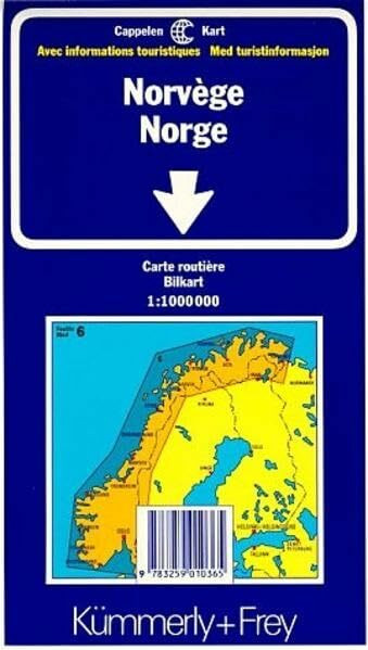 Kümmerly & Frey Karten, Norwegen: (Norwegen Blatt 6). 1:1 Mill. (Kümmerly+Frey Strassenkarten)