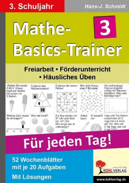 Mathe-Basics-Trainer 3. Schuljahr. Für jeden Tag!