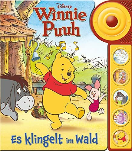 Disney Winnie Puuh: Es klingelt im Wald - Soundbuch - Pappbilderbuch mit Klingelknopf und 5 lustigen Geräuschen für Kinder ab 18 Monaten