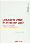 Leistung und Entgelt im öffentlichen Dienst