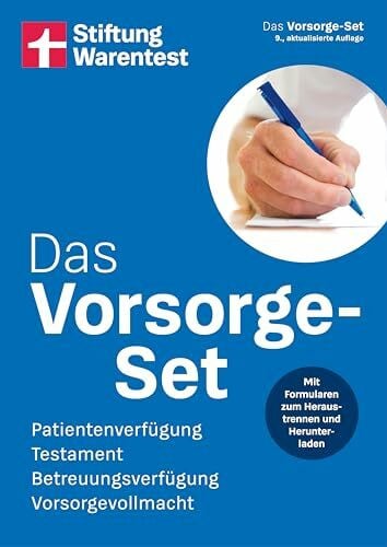 Das Vorsorge-Set 2026 für den Ernstfall: Patientenverfügung, Testament, Betreuungsverfügung, Vorsorgevollmacht | Mit Formularen zum Heraustrennen und Herunterladen