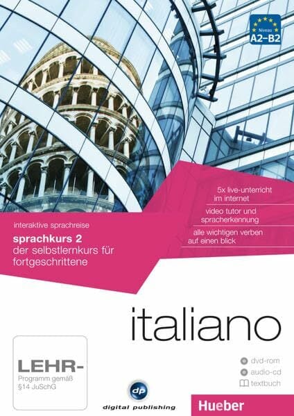 interaktive sprachreise sprachkurs 2 italiano: der selbstlernkurs für fortgeschrittene / Paket: 1 DVD-ROM + 1 Audio-CD + 1 Textbuch interaktive sprachreise sprachkurs 2 italiano: der selbstlernkurs für fortgeschrittene / Paket: 1 DVD-ROM + 1 Audio-CD + 1 Textbuch