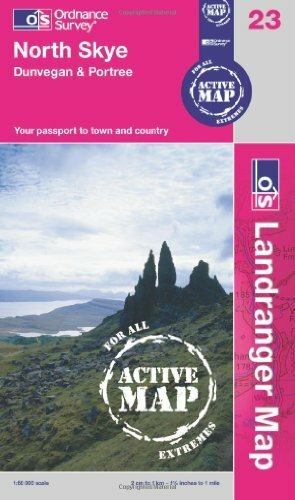 North Skye, Dunvegan and Portree (OS Landranger Active Map)