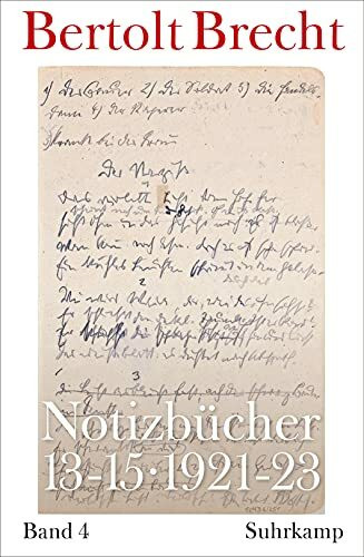 Notizbücher 13-15: Band 4: 1921-1923