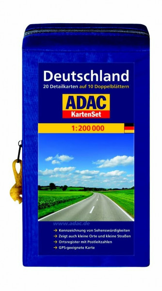 ADAC StraßenKarten Kartenset Deutschland 2014/2015 1:200.000: 20 Detailkarten auf 10 Doppelblättern: Kennzeichnung von Sehenswürdigkeiten. Zeigt auch ... Karte (ADAC AutoKarten Deutschland 1:200 000)