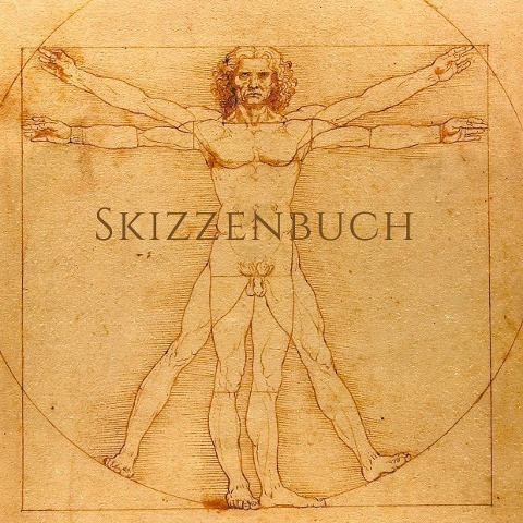 Skizzenbuch 1000 Seiten - quadratisch 21 x 21 cm - weißes Papier 90g/m² - Da Vinci - FSC Papier