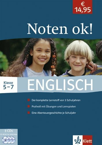 Noten o.k.!: Englisch 5.-7. Klasse: Der komplette Lernstoff von 3 Schuljahren. Prallvoll mit Übungen und Lernspielen. Eine Abenteuergeschichte je ... 95/98/ME/2000/NT/XP oder Mac ab System 7.0