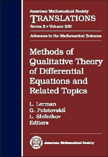 Methods of Qualitative Theory of Differential Equations and Related Topics/With Supplement (AMERICAN MATHEMATICAL SOCIETY TRANSLATIONS SERIES 2)