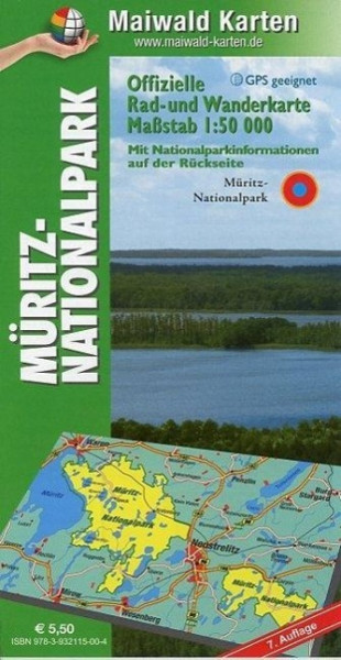 Maiwald Karte Nationalpark Müritz Offizielle Rad- und Wanderkarte 1:50.000. GPS geeignet