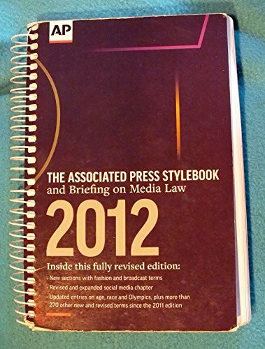 Basic Books Associated Press Stylebook And Briefing On Media Law 2002 Edition