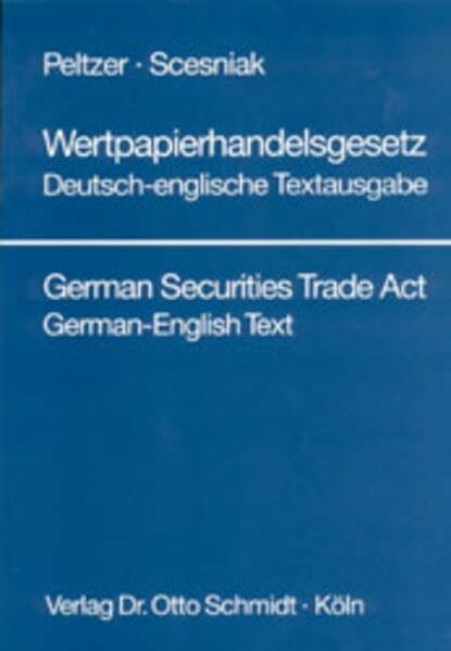 Wertpapierhandelsgesetz: Textausgabe. Dt. /Engl.